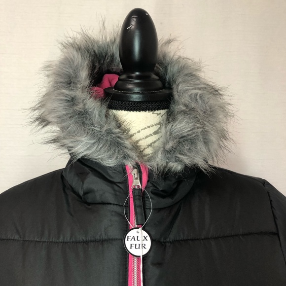 R 1881 Girls Jacket X- Large Black Pink - Picture 9 of 12